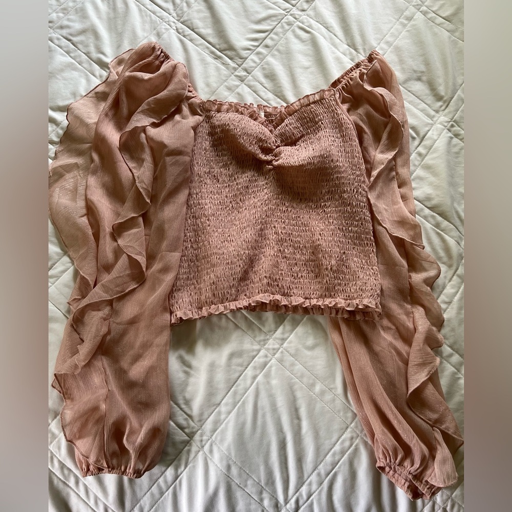 Elegant Pink Off-Shoulder Top